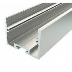 Профиль накладной подвесной алюминиевый 2534-2 Anod с прямоугольным матовым экраном