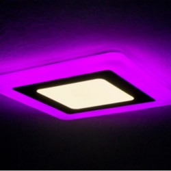 Светильник С Декоративной Подсветкой Квадрат 6+3W, Фукси