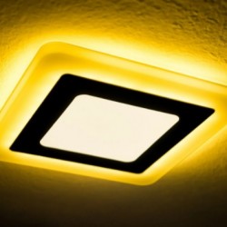 Светильник С Декоративной Подсветкой Квадрат 3+2W, Желтый