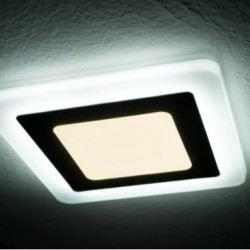 Светильник С Декоративной Подсветкой Квадрат 12+3W, Белый