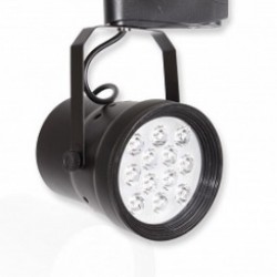 Трековый светодиодный светильник 08 (220V, черный корпус, 12W, однофазный) 11704