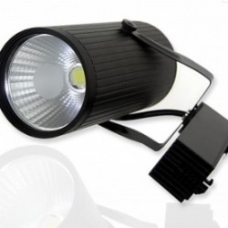 Трековый светодиодный светильник 02 (220V, 3000К, черный корпус, 10W, однофазный) 11709