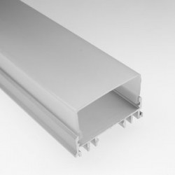 Профиль Накладной Алюминиевый 3612-2 Anod С Прямоугольным Матовым Экраном 70934