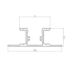 Двусторонний Накладной профиль 4916-2 Anod С Матовым Экраном